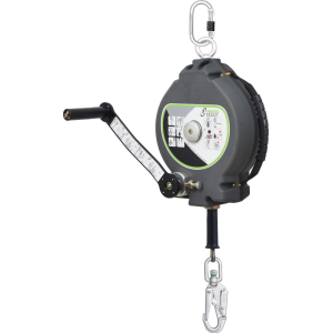 Fallskyddsblock med vev för räddning