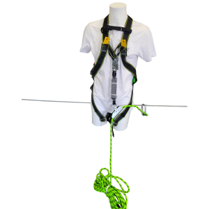 Enkelt Fallskyddspaket 15m med sele, lina och slinga