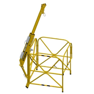 Xtirpa Manhole Guard System med integrerad mast för fallskydd, tillträde och räddning vid arbete i slutna utrymmen.
